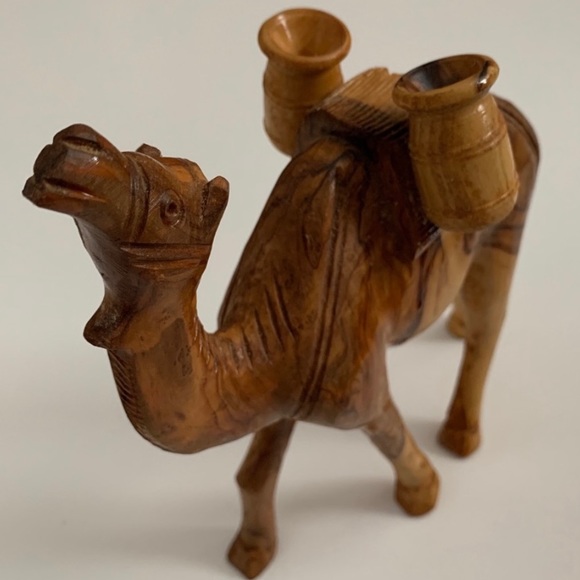 Brown Wooden Camel Figurine - Picture 2 of 3